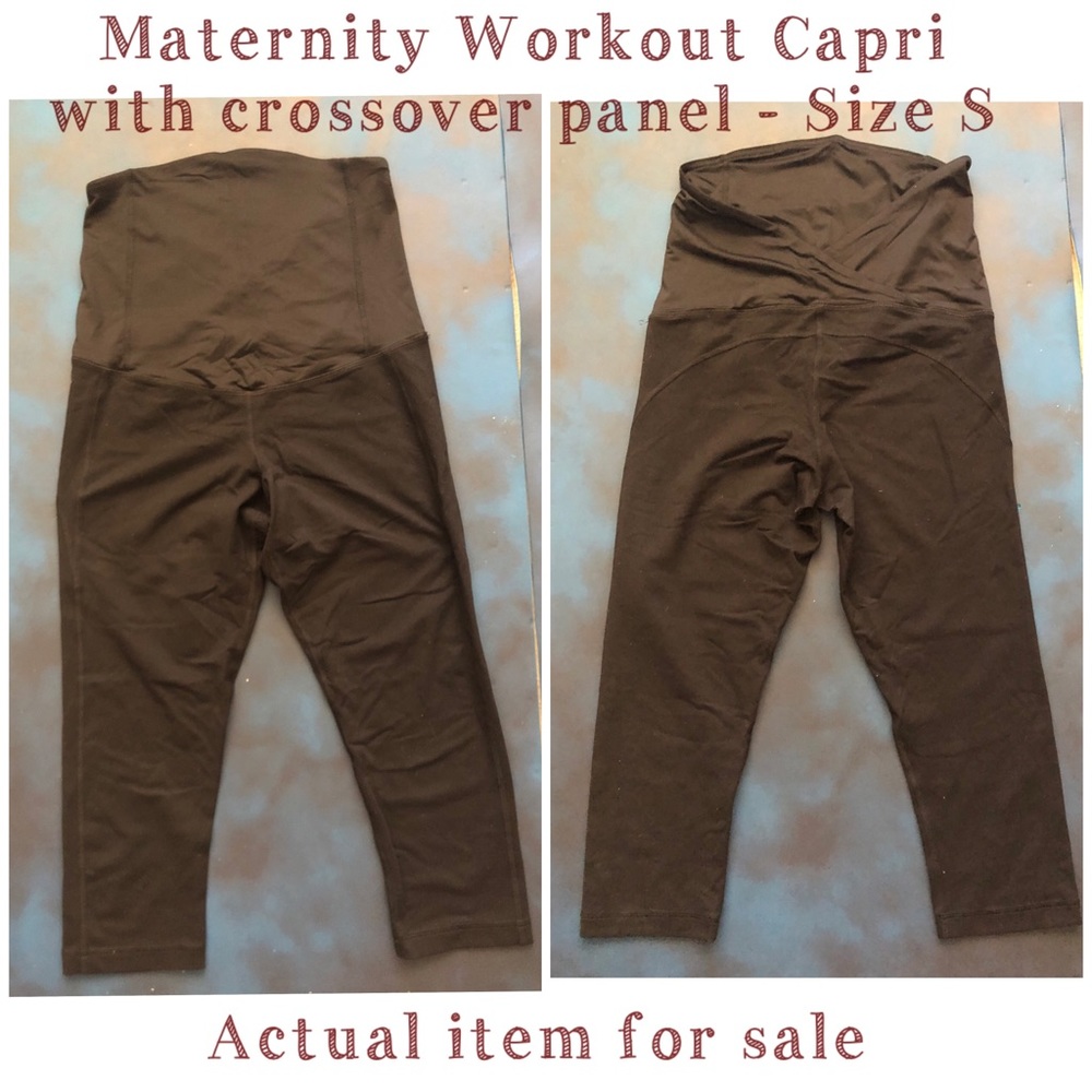 Maternity workout Capri with cross over panel